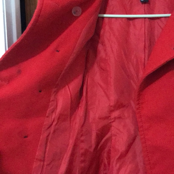 RED H&M PEA COAT - Picture 8 of 8